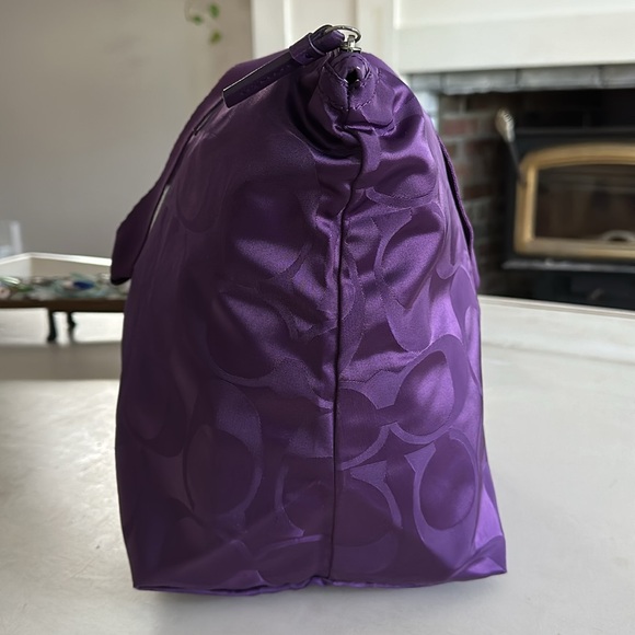 The Coach Getaway Signature Nylon Packable Weekender Tote - Amethyst - Picture 6 of 16
